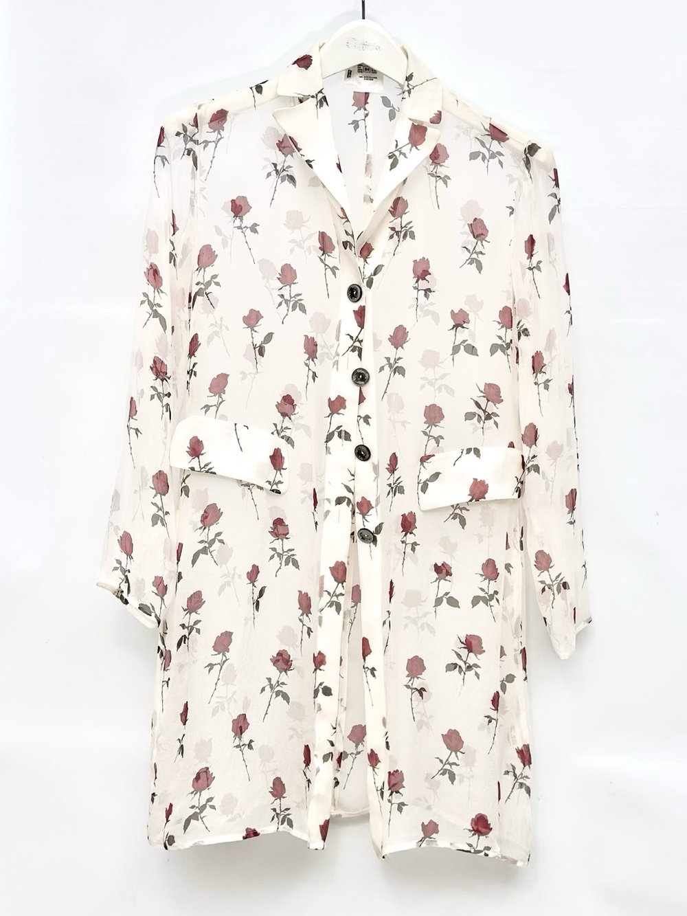 Escada 100% Silk rose patterned Blazer